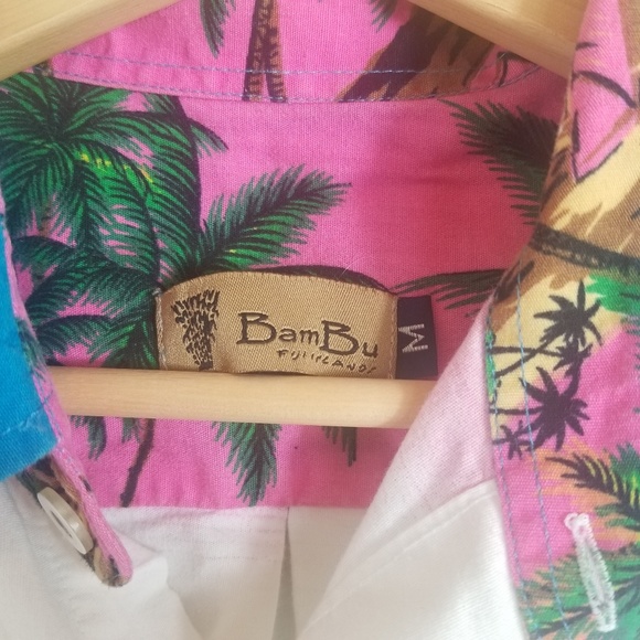 Mens Medium Short Sleeve Button Up Hawaiian Shirt - Picture 4 of 4